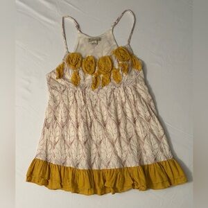 Vintage Y2K Forever 21 Embellished Floral Tank Size S Fairy Bohemian Whimsical